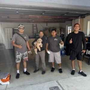 Crew with customer